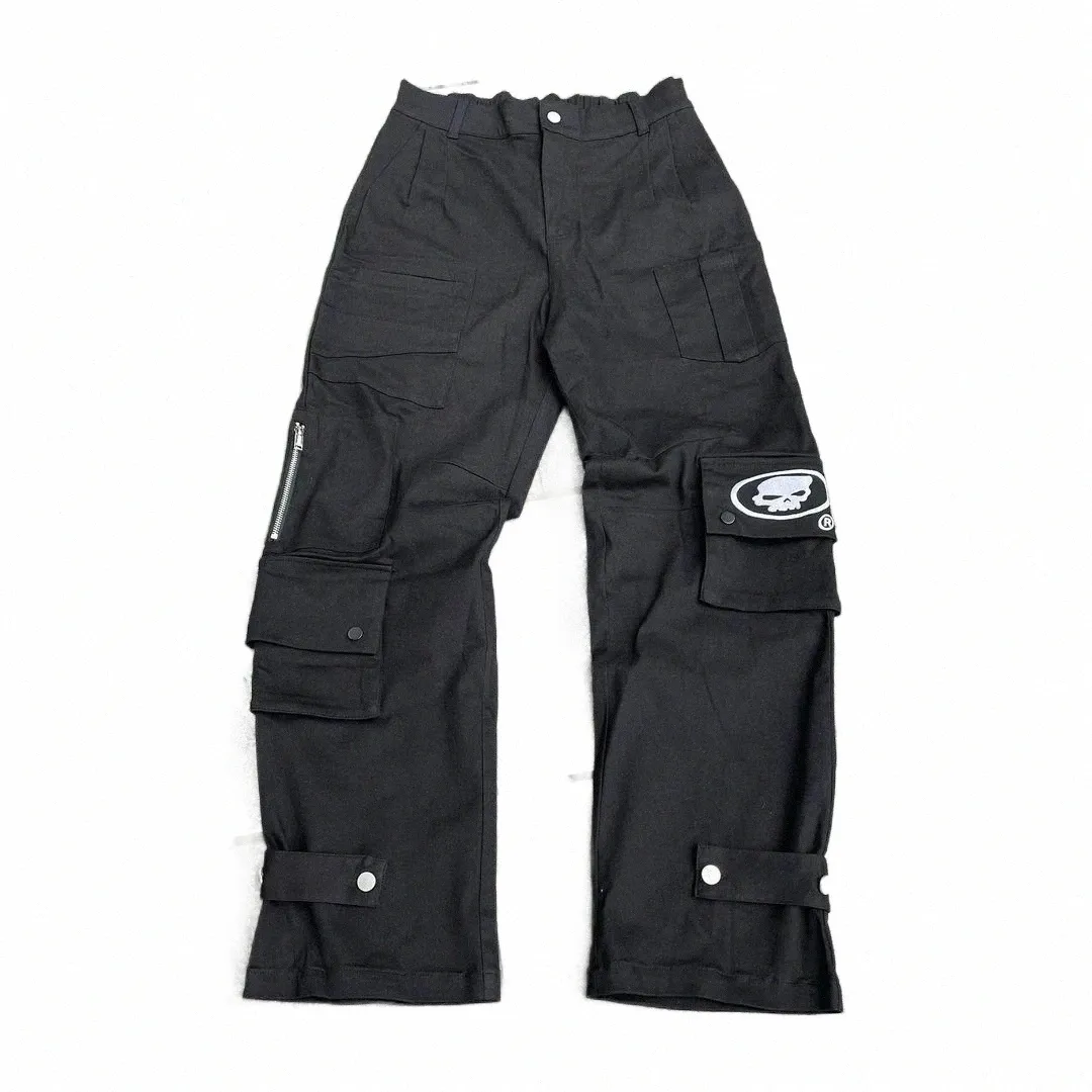 black womens wide leg trousers