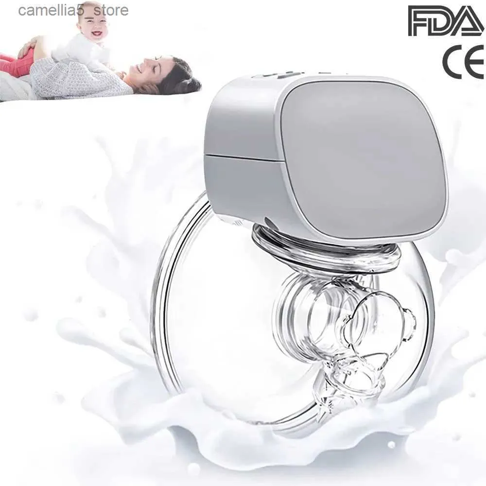 Bombas de mama elétrica portátil bomba de leite silenciosa wearable automático ordenhador usb recarregável bebê amamentação extrator leite bpa livre q231120