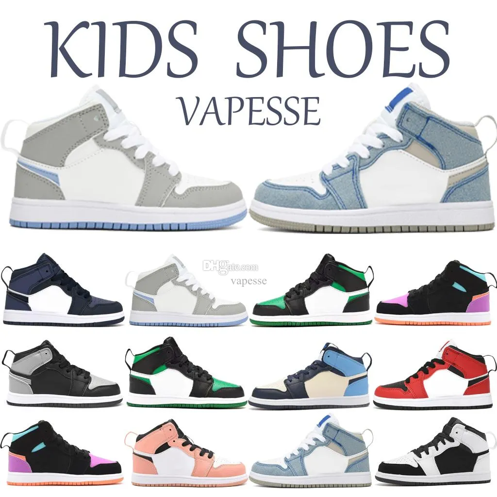 kids shoes 1s black 1 shoe boys high sneaker designer basketball blue trainers baby kid youth toddler infants First Walkers J boy girl toddlers Born v8Qg#