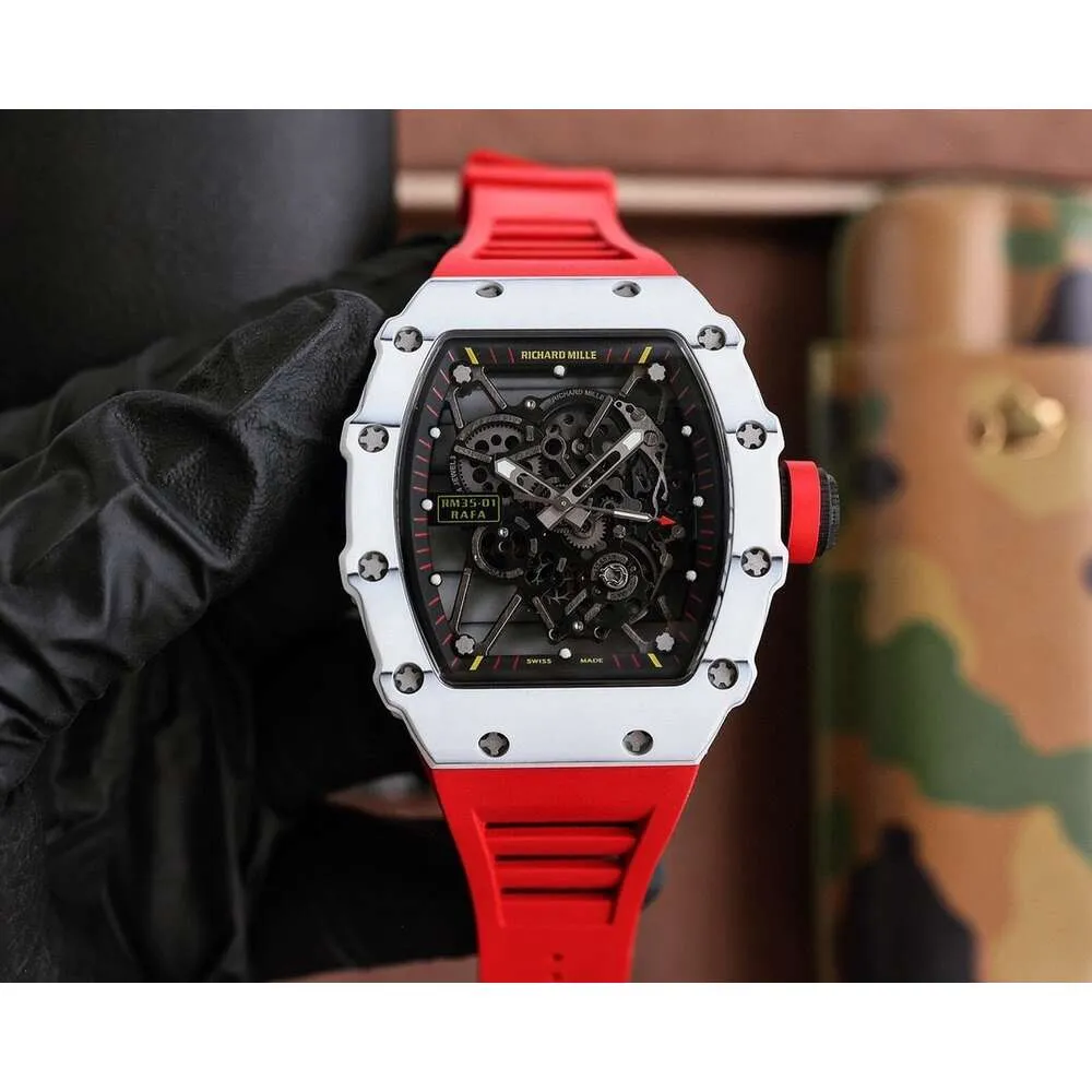 Superclone AAA Designer Watchmen Automatic Watchar Richar RM35-01 شاهد Relojes B5x1 الفاخرة سيراميك ستراتين عالية الجودة مع مربع مع صندوق