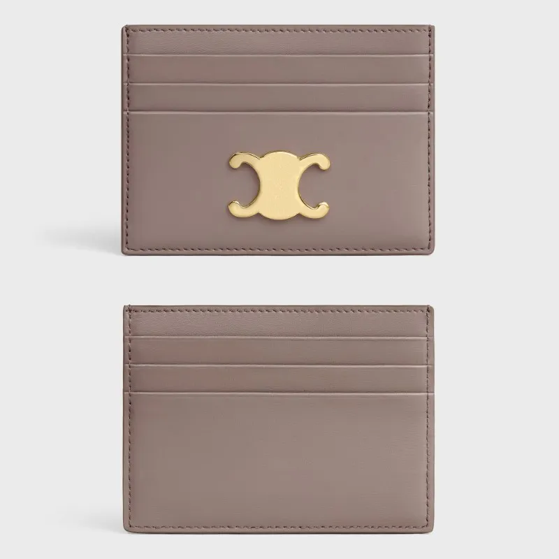 Wallet Designer Woman Triomphe Card Holder Luxury Mini Purse Cowskin Man Plånböcker Square Double Side Cardholder With Box