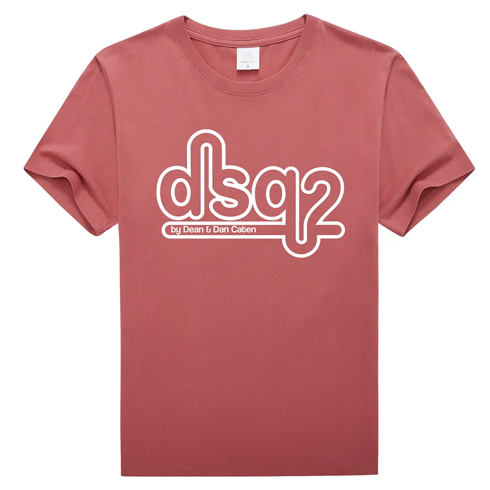 DSQ2 ICON DSQUARED2 DSQ D2 Camisetas estampadas para hombre Marca Clásica Tendencia de moda para Simple Street Manga corta DSQ 803
