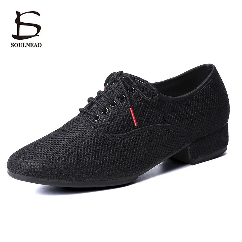 Dansschoenen latin dans schoenen mannen salsa jazz schoenen net zachte zool maat 38-46 volwassen heren tango ballroom moderne dansende schoenen man's sneakers 230420