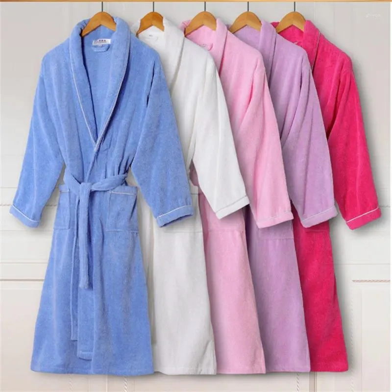 Indumenti da notte da uomo Inverno Addensare Caldo Accappatoio lungo Uomo e donna Asciugamano in spugna di cotone Vestaglia Kimono Vestaglie Coppie El Home Lounge Robe