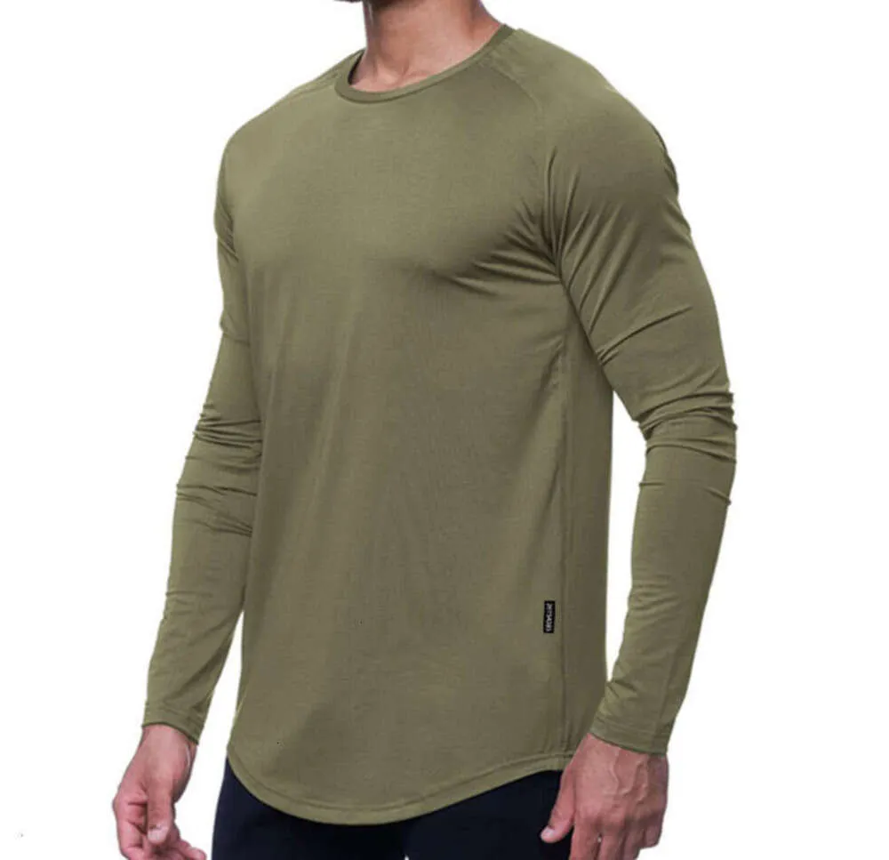 lu Männer Yoga Outfit Sport Langarm T-Shirt Herren Sport Stil Enge Training Fitness Kleidung Elastisch Schnell Trocknend Tragen Abnehmen gfhdfh Schnell trocknende Laufkleidung