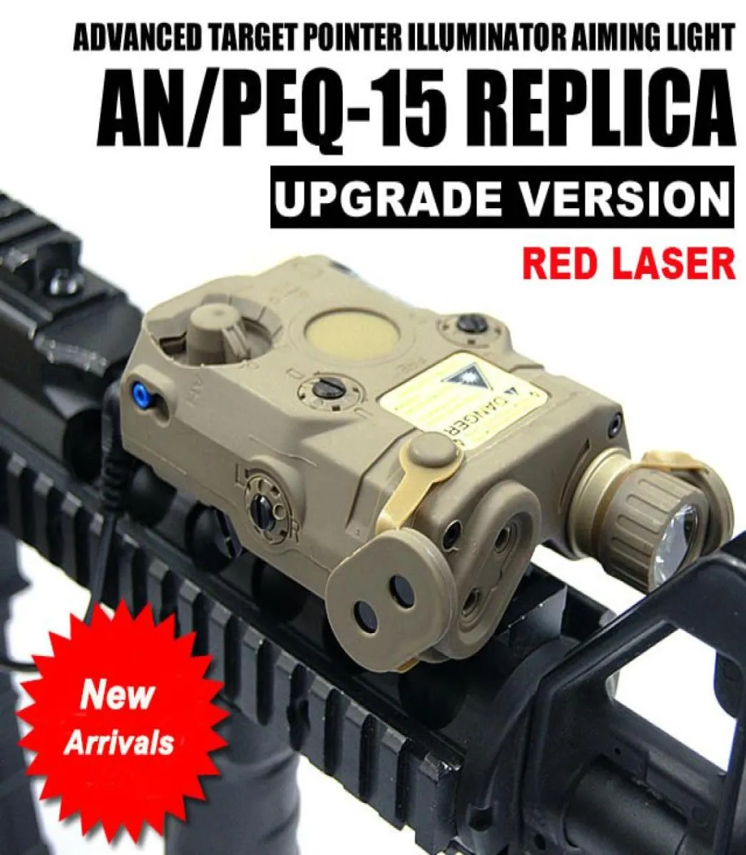 Tactical ANPEQ15 Red Laser With White LED Flashlight Torch IR