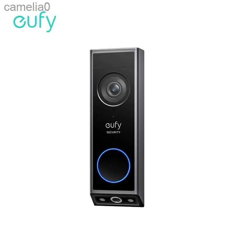 Doortbells Eufy Security Video Doorbell E340 Cameras Dual Cameras مع واقي توصيل 2K Full HD Color Light Vision Wired أو بطارية poweredl231120