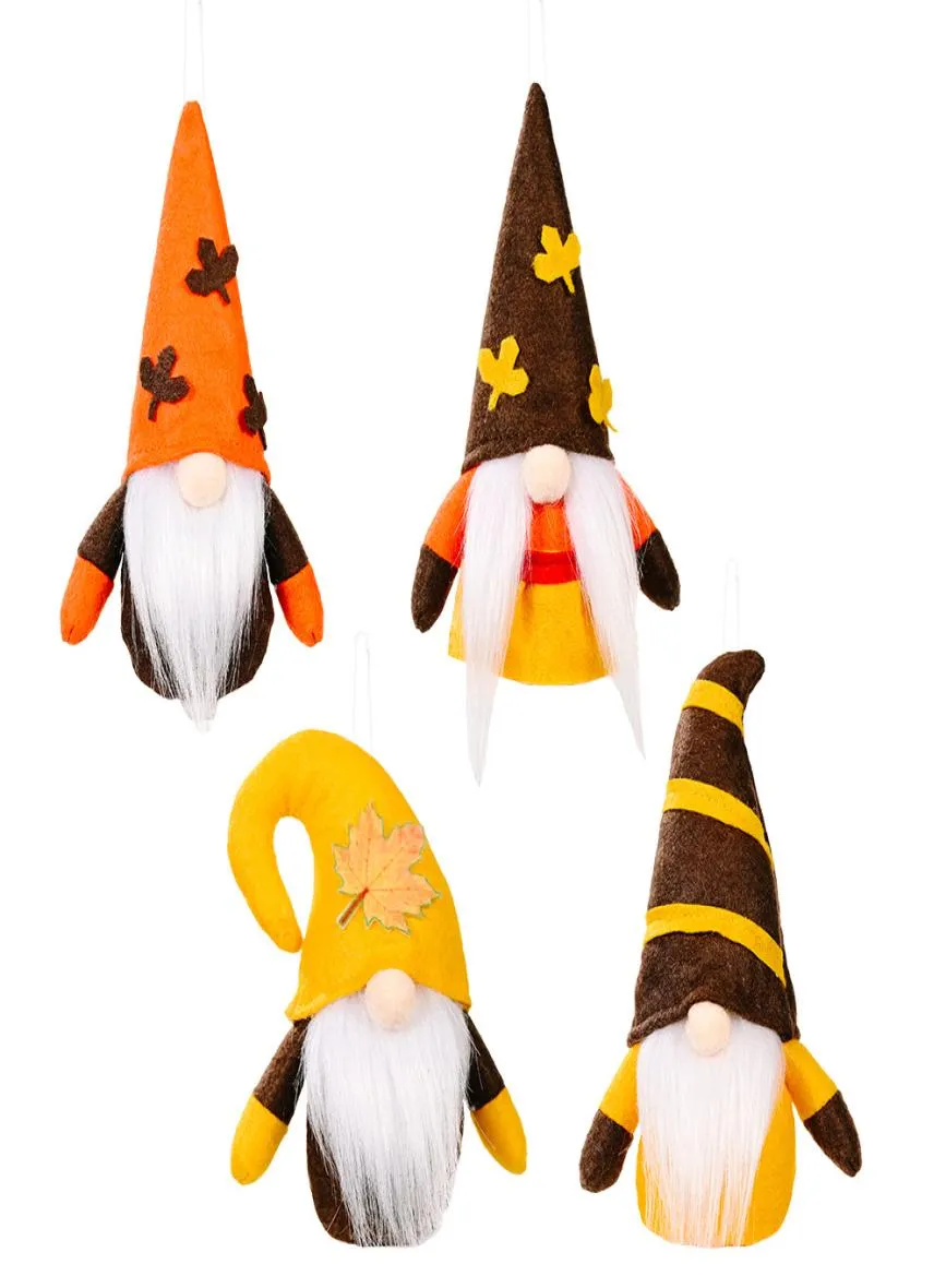 Party Supplies Harvest Festival Hanging Gnome Ornaments Handmade Plush Faceless Doll Hallowee Decoration XBJK21078235070