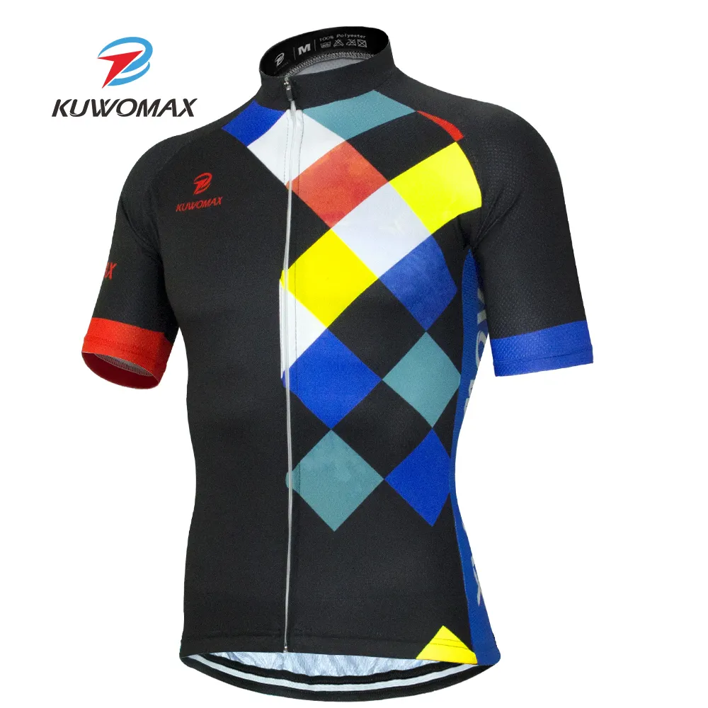 Bisiklet gömlekleri üst kısımlar Kuwomax Pro Team Bisiklet Jersey Ropa Ciclismo Hızlı kuru spor forması bisiklet giyim bisiklet bisiklet giyim pro jersey. 230420