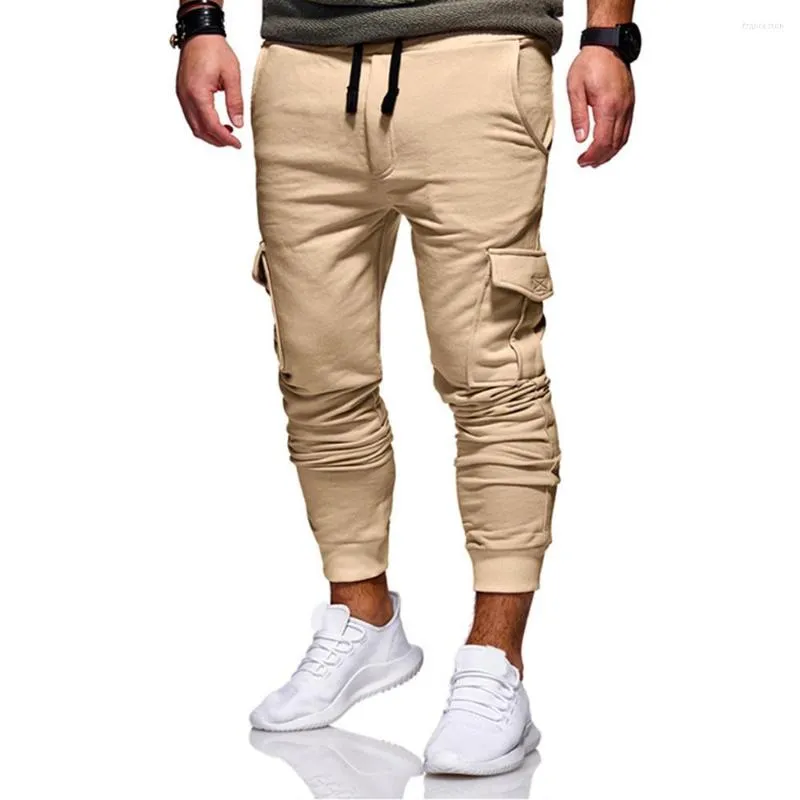 Men's Pants Man Casual Slim Joggers Spring Summer Multi-Pockets Spres Spress Cargo luźne workowate treningi spodnie robocze kombinezon a50