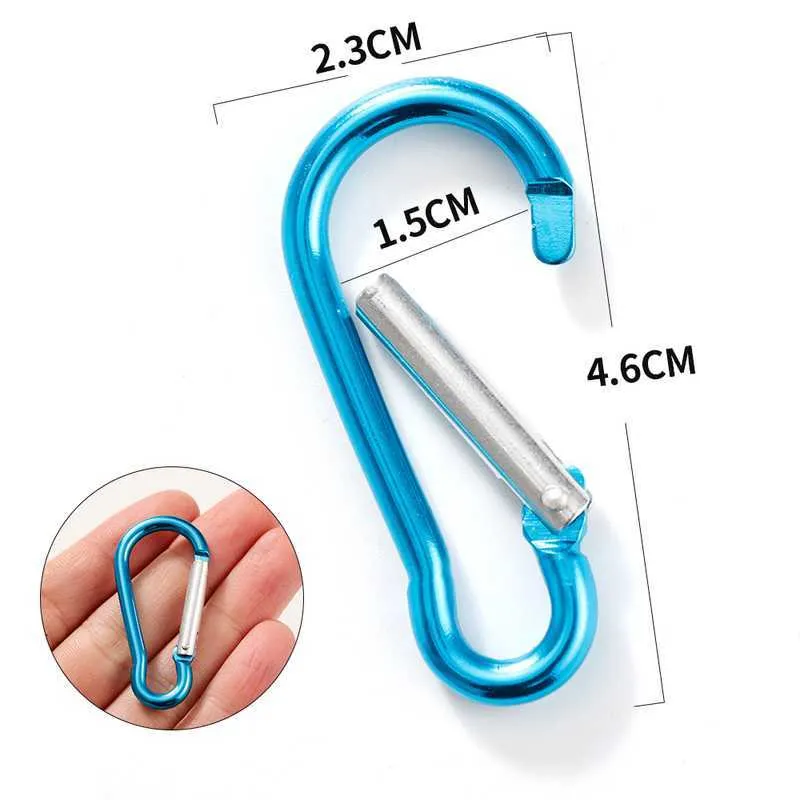  5 Color 20PCS 2.3 Carabiner Clip D Ring Carabiners