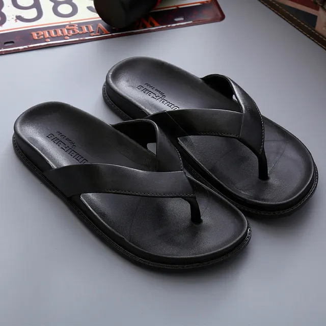 Mens Black Summer Summer Slippers For Men Casual Beach Slides For Home ...