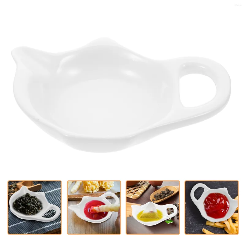 Tasses Soucoupes Porte-plats à thé Sachet de thé en céramique Apéritif Soucoupe Bol Repose-assiette Assiettes à sauce Trempage Plateau de soja Assaisonnement Ketchup Sushi