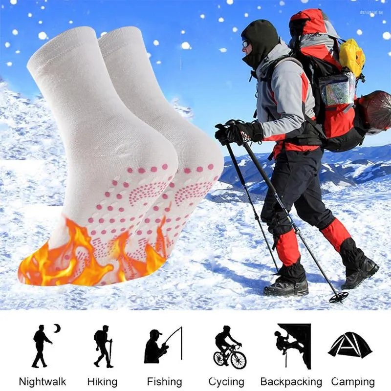 Chaussettes de sport hommes/femmes unisexe hiver auto-chauffant chaud santé extérieur Anti-froid thérapie magnétique thermique confortable bas