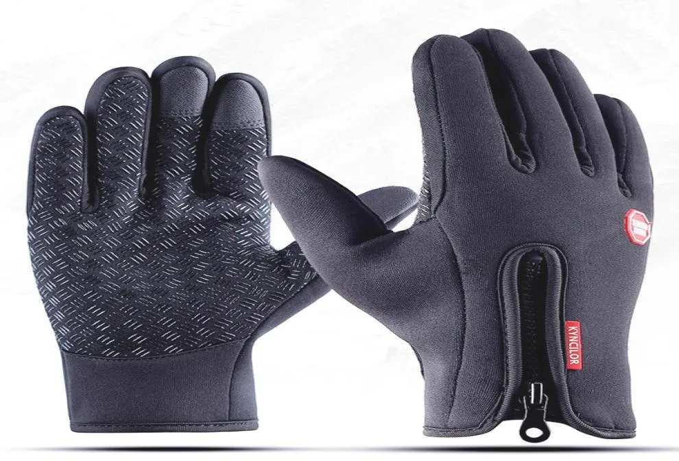 Gants d'hiver chauds et imperméables coupe-vent pour le ski, le cyclisme, les activités de plein air, le bout des doigts avec tissu conducteur, fonctionne avec écran tactile phone5439391