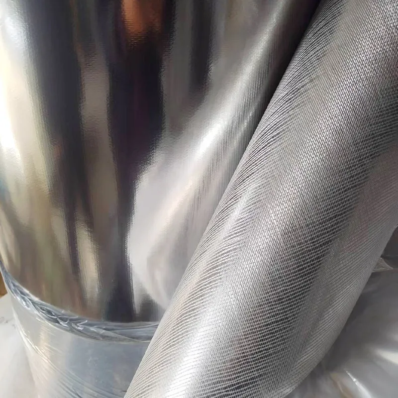 80G, aluminizowana tkanina odporna na wilgoć, metr kwadratowy, szklana tkanina z folii z włókna szklanego, gładka powierzchnia, opóźnienie płomienia, antykorozja, izolacja cieplna