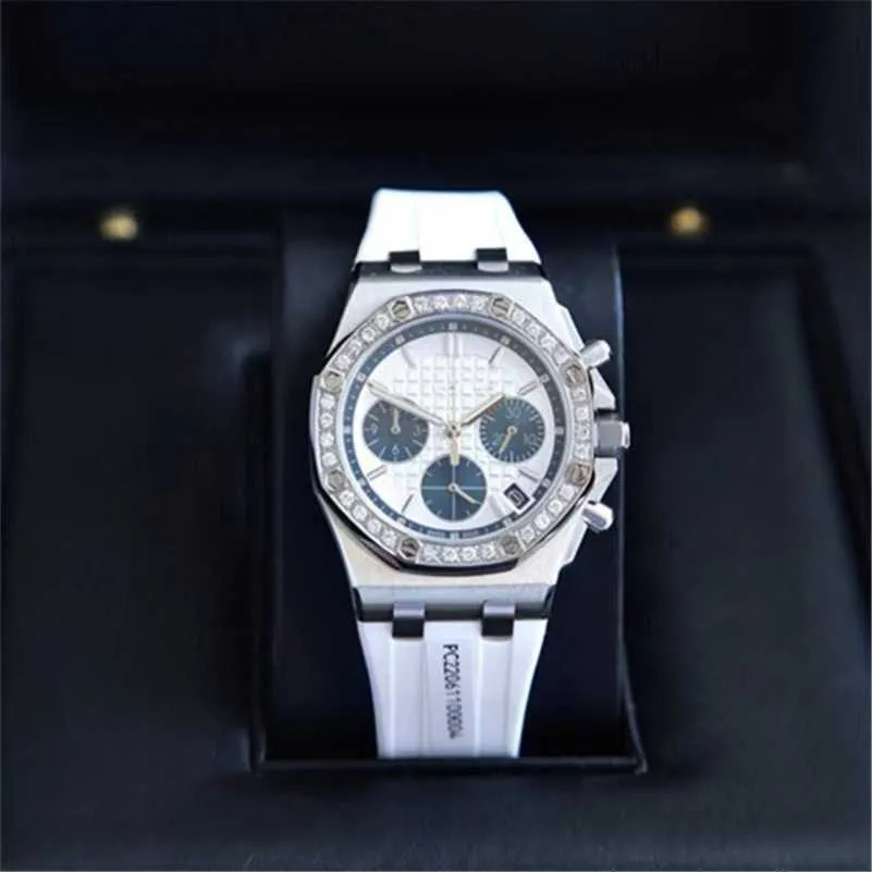 Orologi meccanici da uomo Royal Oak Offshore Cinturino in silicone Cronografo con funzione avanzata a tre occhi con XIFQQ