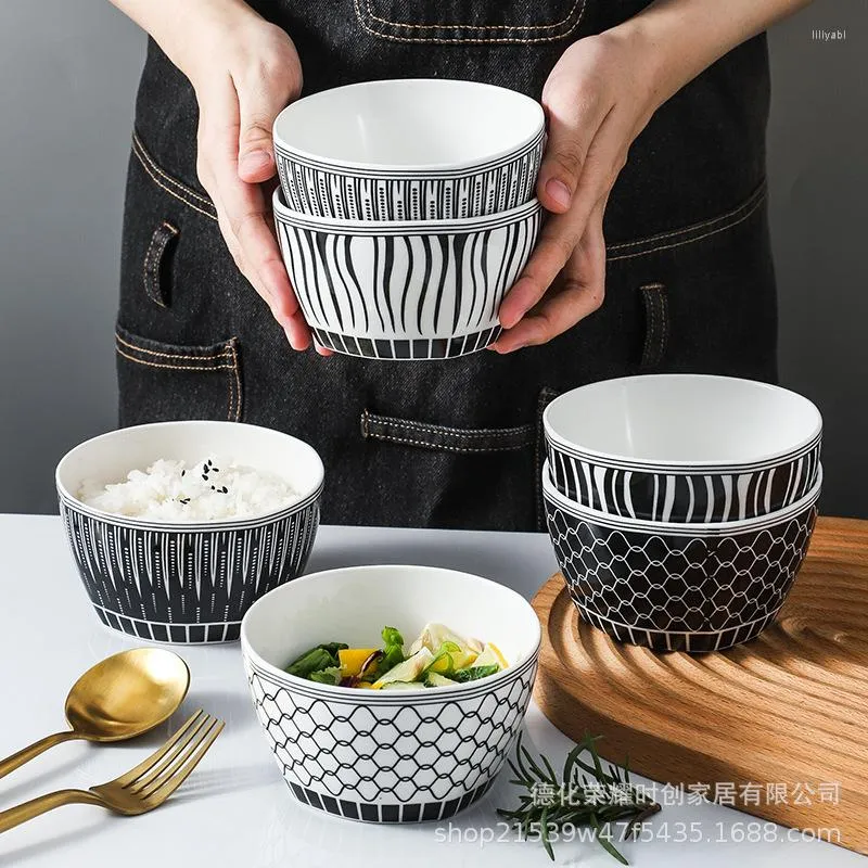 Kommen 360 ml 6 kleuren ramen borden voor servies voor tafelgoed kookgerei onderdelen kawaii dishware gebruiksvoorwerpen keuken keramische pasta bowl bar