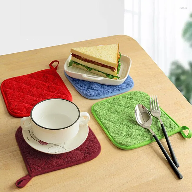 Table Mats Waffle Towel Set Cloth Cotton Waffle Towel Seting Heat  Insulation Mat Microwave Glove Pan Oven Resistant Kitchen Placemats Pot  Holder Bakeware From Seekae, $5.85