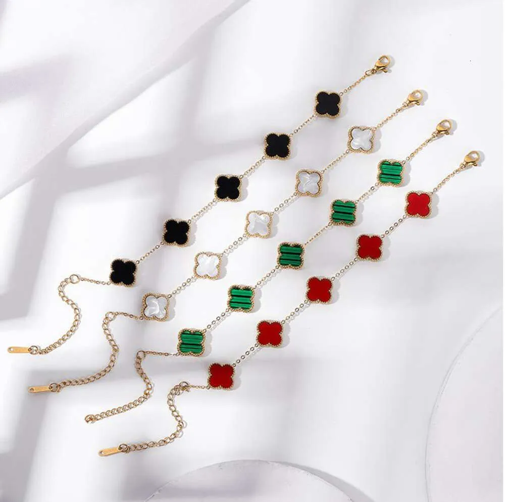 Charme designer de moda vintage 5 motivos pulseiras pulseira de designer para mulheres trevo folha mais jovem colar de luxo design jóias de casamento van 4/quatro presentes de flores