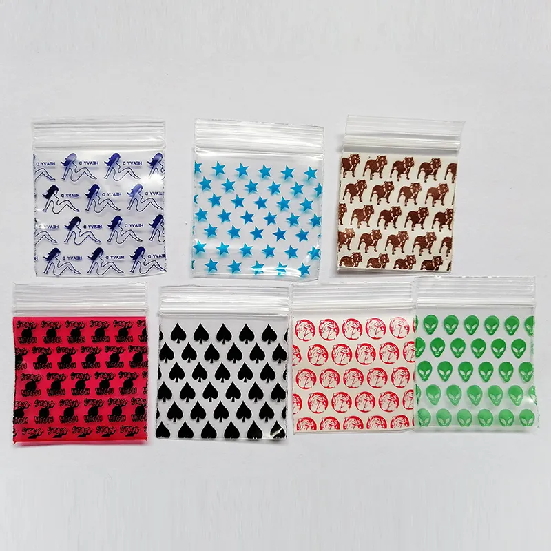 스토리지 미니어처 Zip Lock Bags Zip Lock Poly Bags 5x6cm Clear Plastic Resealable Bags 폴리 투명 재사용 가능한 Baggies 보석 방수 백