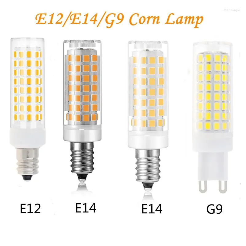 Dimmable E12 G9 10W Led Lamp Bulb E14 3W 5W 9W Corn Lamps Mini 102 LEDs 2835 SMD Silicone Lights 110V 220V Chandelier Lighting