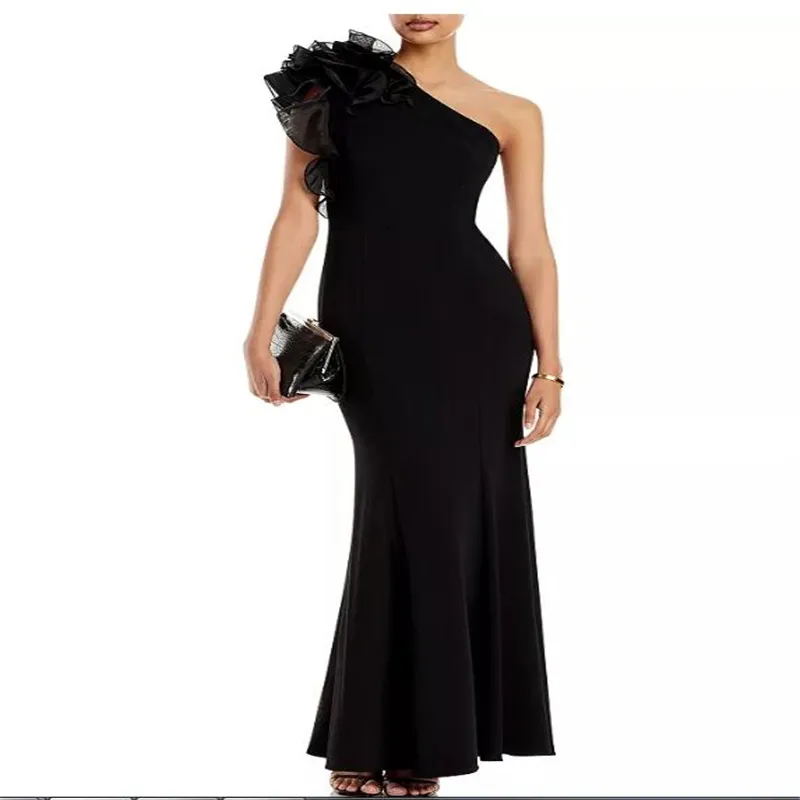 formal blue velvet dress Navy Blue Velvet Prom Dresses with Organza Overskirt Off the Shoulder 24210 Navy Blue / US6