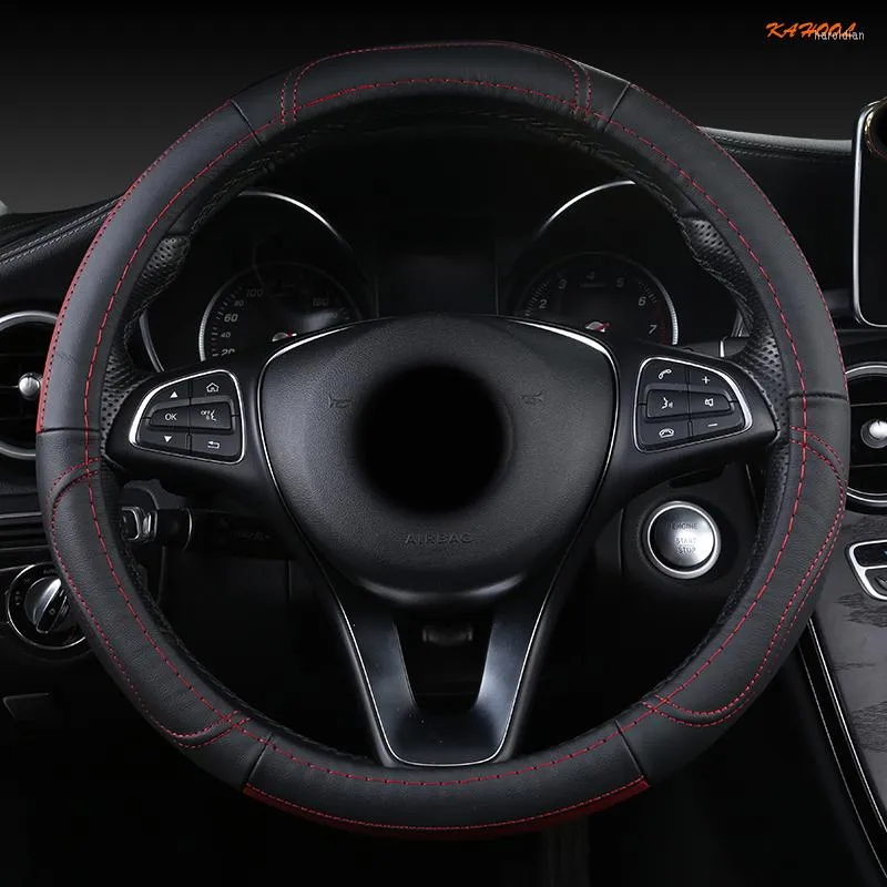 KAHOOL Leather Steering Wheel Covers Makro For Perodua, Myvi, Alza
