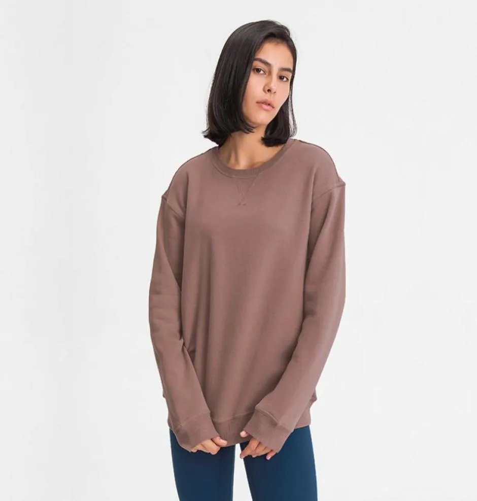 Tops de yoga holgados para mujer, suéter cálido de manga larga, ropa de gimnasio para correr, deportes, abrigo informal, sudaderas con capucha, camisas que combinan con yoga le8649593