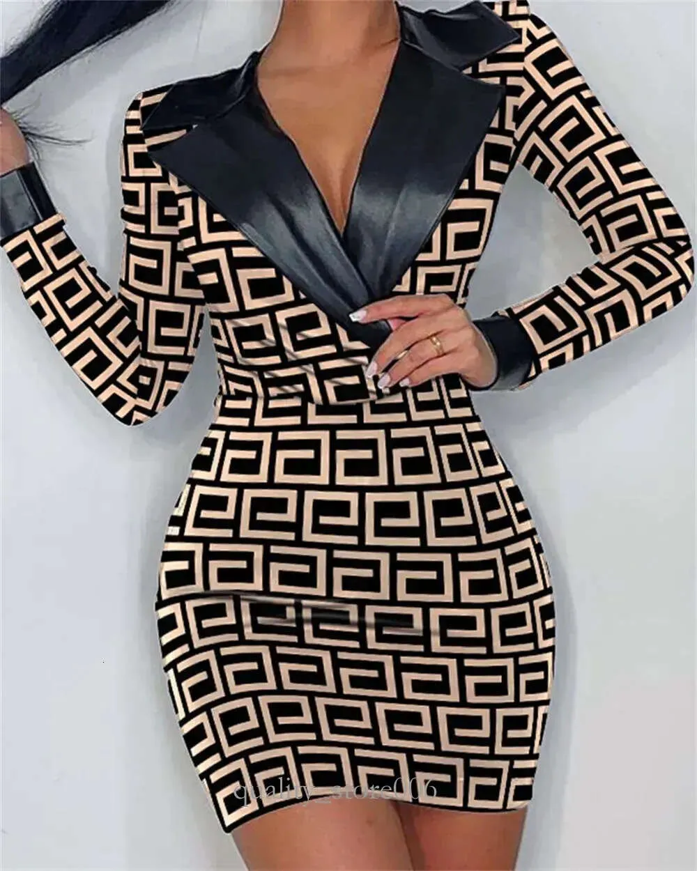 Projektantka startowa sukienka okręgowa swoboda damska moda w Plaid Flaid Fashion Classic Odzież duże rozmiary Bluzka Szczupła spódnica kobiet