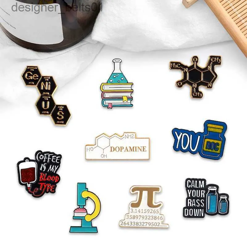 Pins Brooches Creative Tren Cartoon Medical Instrument Oil Drop Lel Brooch Badge Pin Denim Bag Gift Men Women Fashion Jewelry AccessoriesL231120