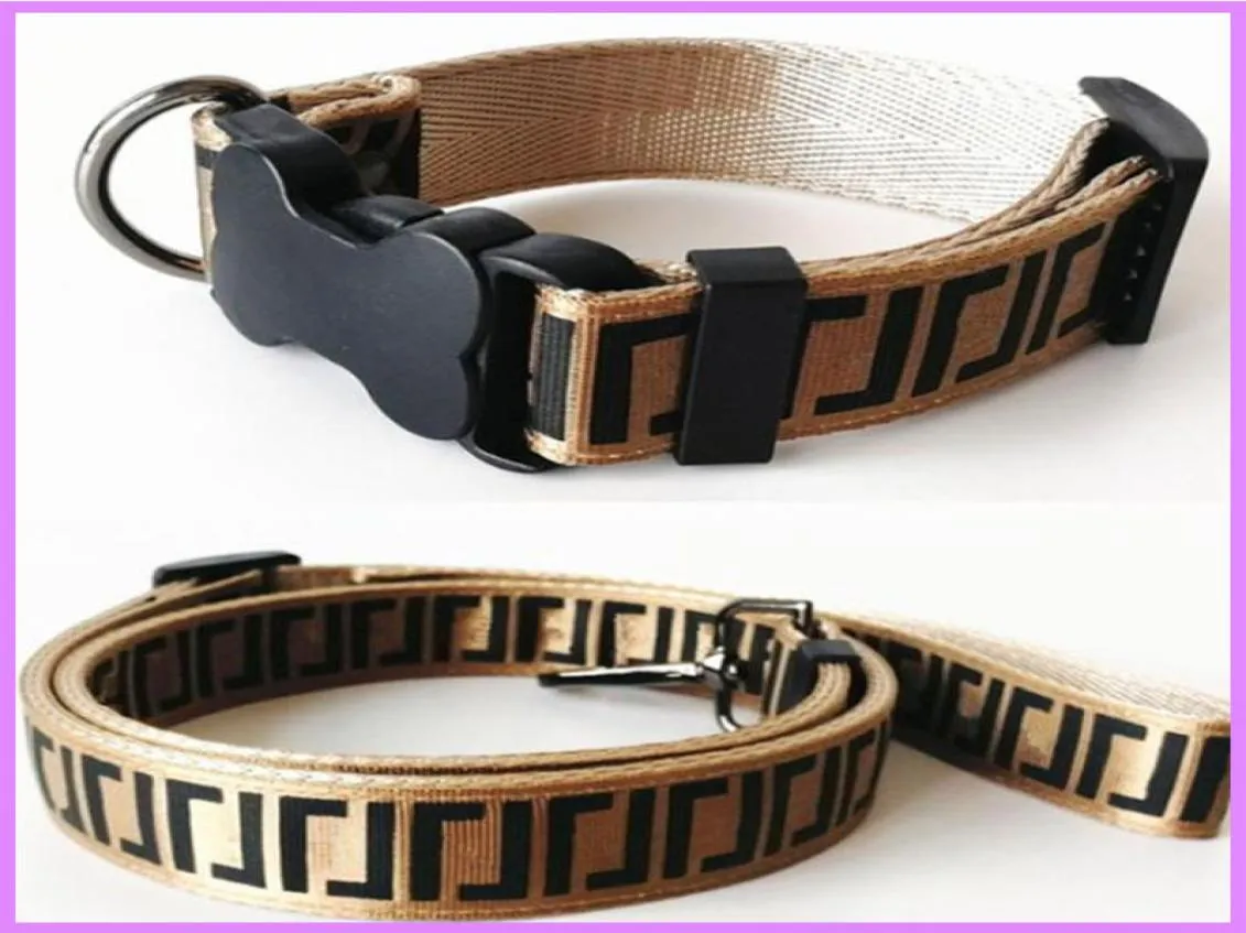 Luxury Dog Collar Leases Set Ny designer Dog Leash Seat Belts Pet Collar and Pets Chain With For Dogs Cat Collar FF Letters G224817324