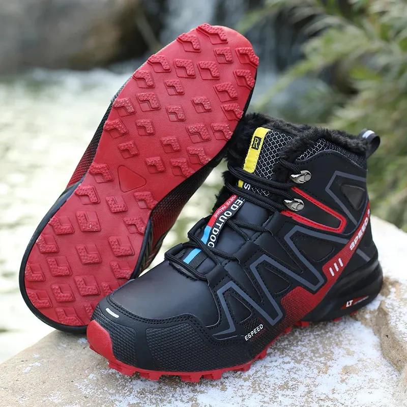 Boots 2023 Fashion Warm Hiking Shoes Men Winter Snow Tactical Climbing Mountain Sneakers Combat 231120