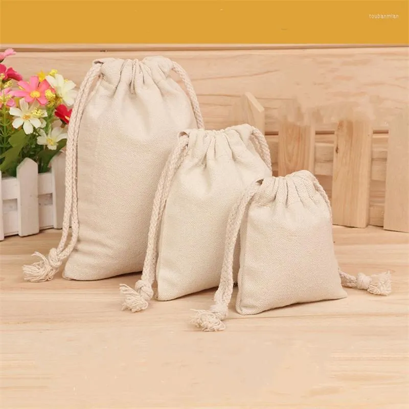 Bolsas de almacenamiento 10 unids Bolsa de algodón Malla de regalo reutilizable para frutas vegetales Rejilla de cordón lavable 30 40 cm
