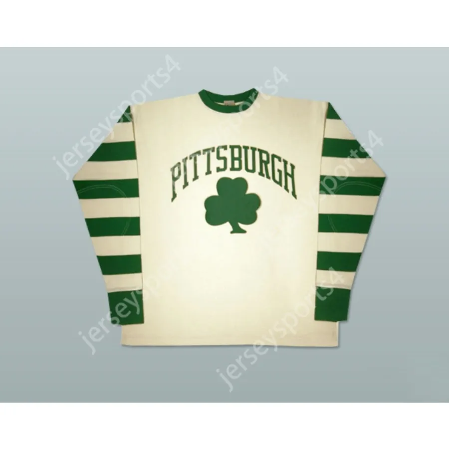 Custom Pittsburgh Shamrocks Old School Hockey Jersey New Top Sched S-M-L-XL-XXL-3XL-4XL-5XL-6XL