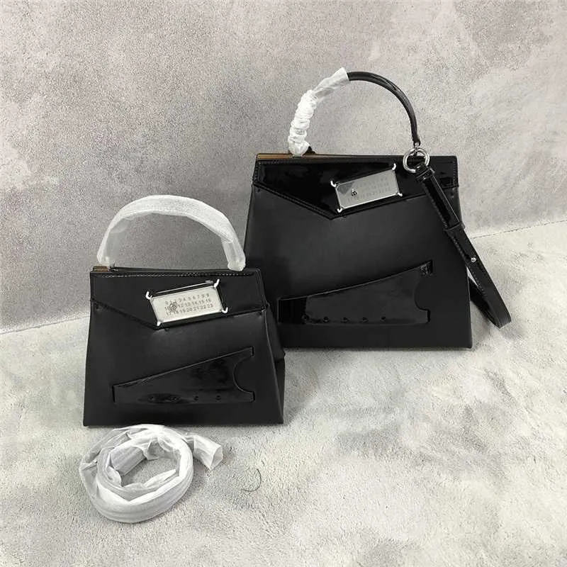 Margiela MM6 Origami Leather Shoulder Rifta Messenger Bag Large For Women Minority Ethnic