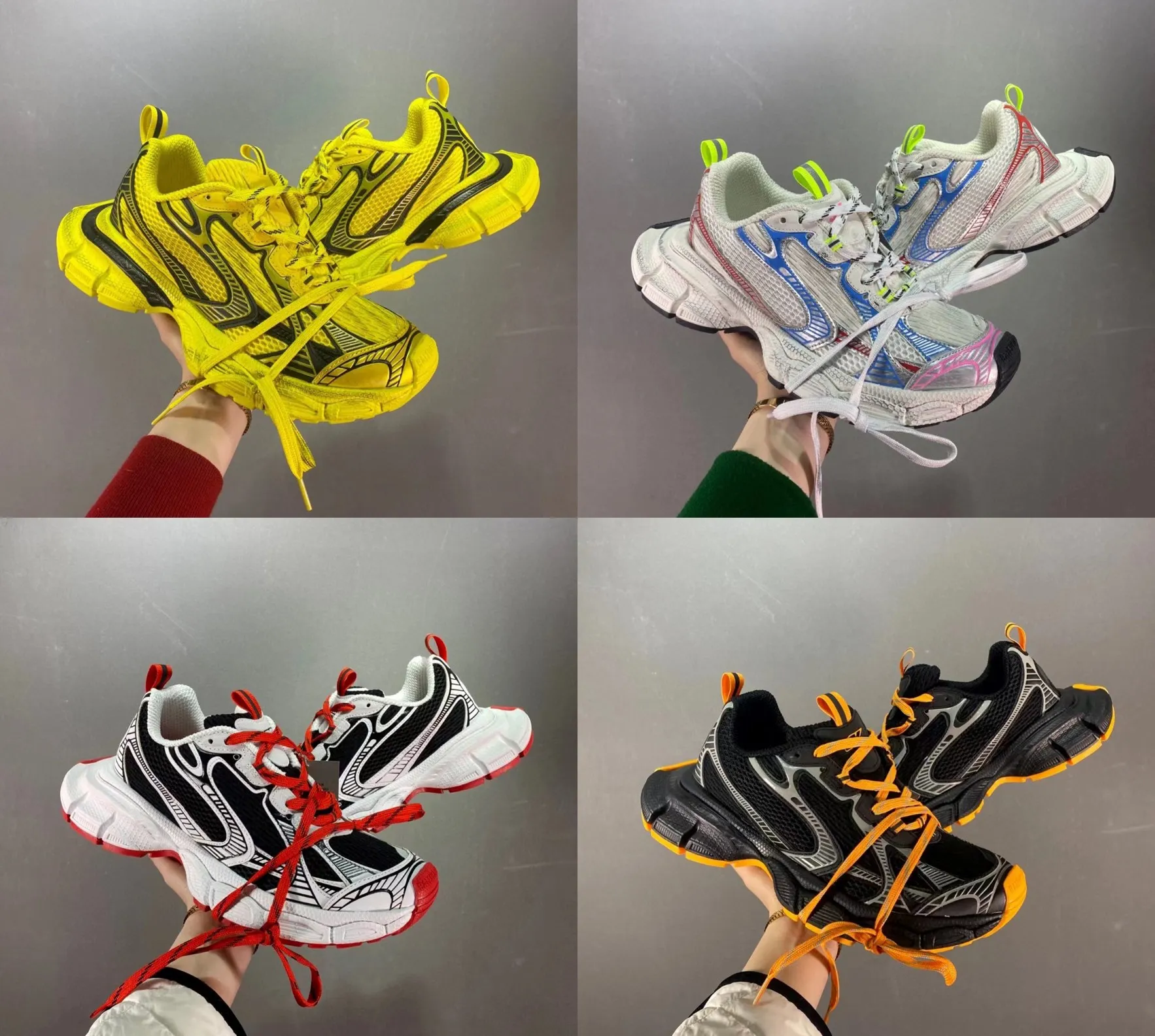 10 Track Trainer Chaussures décontractées 3xl Sneakers fantômes hommes Femmes en cuir Mesh confortable Nylon Sneaker Taille 35-46