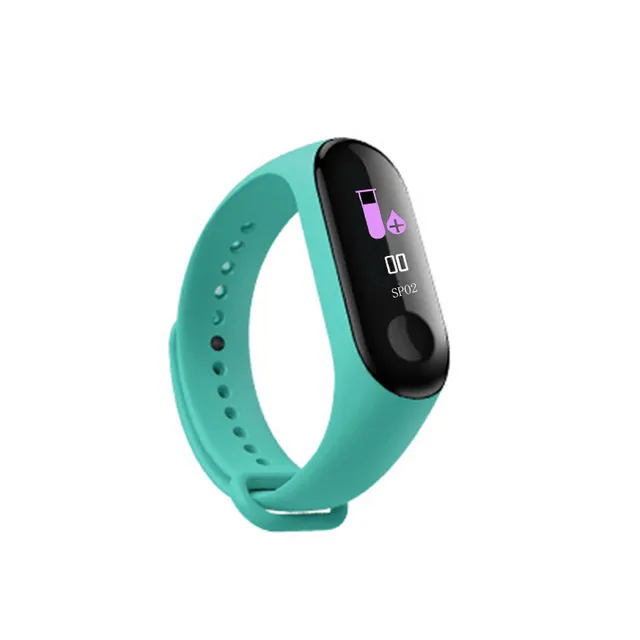 Reloj de pulsera Fitness M3 Pantalla a color Pulsera deportiva inteligente Actividad Correr Rastreador Ritmo cardíaco para niños Hombres Mujeres Reloj Horas