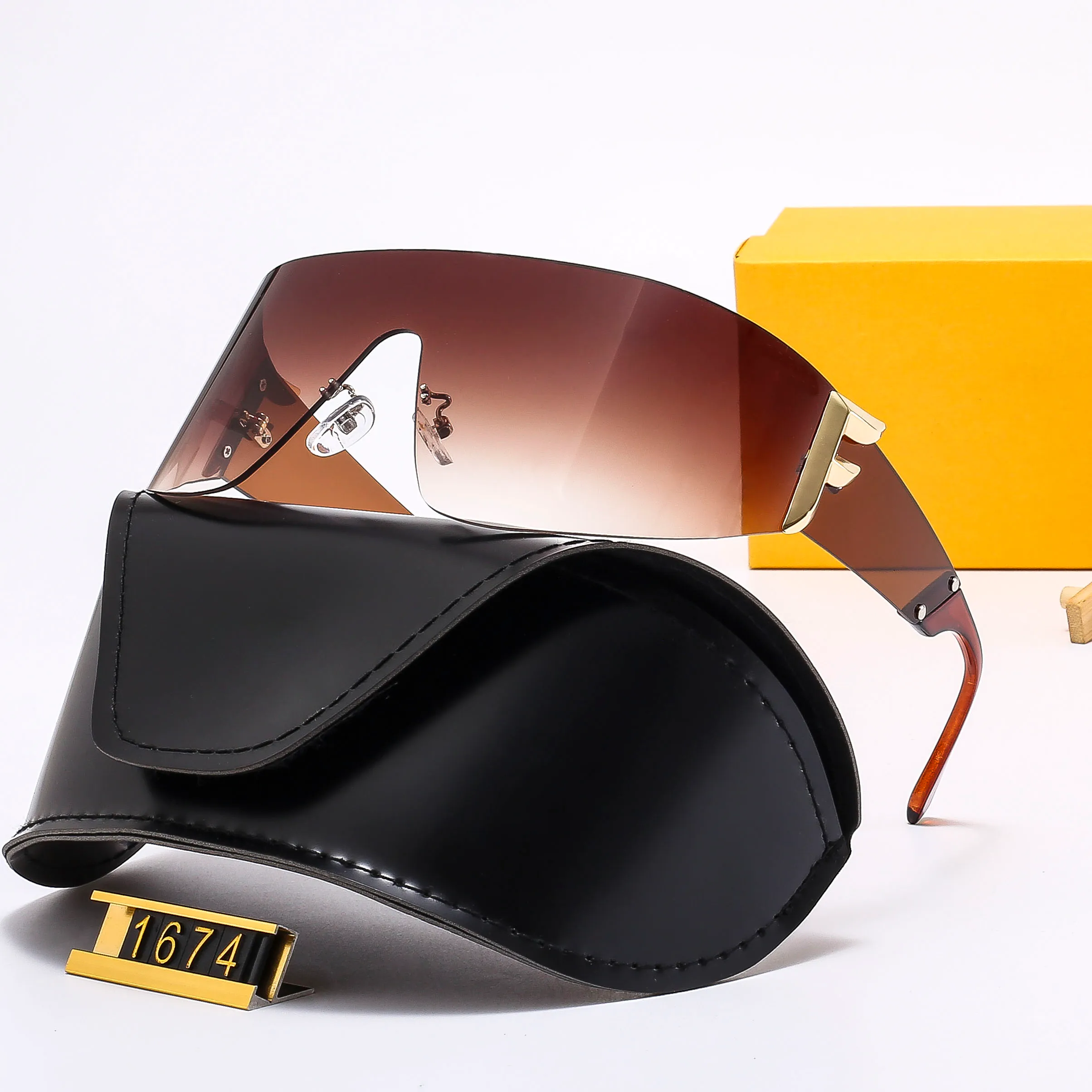 Top-Marken-Designer-Sonnenbrillen-Fabrikbrillen Hochwertige Modebrillen Rundum-Augenschutz Maskentyp-Sonnenbrillen Fit Augenschutz