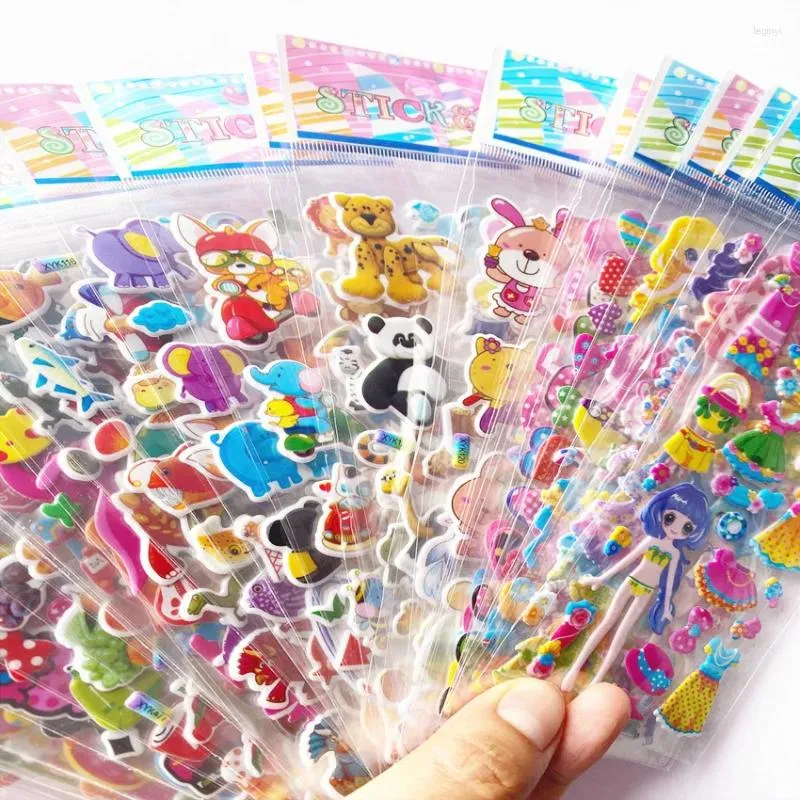 Party Favor 10/20st Favors Children Birthday Cartoon Stickers Kids 3D Pinata Goodie Bag Fillers Giveaway Gifts To Boys Girl