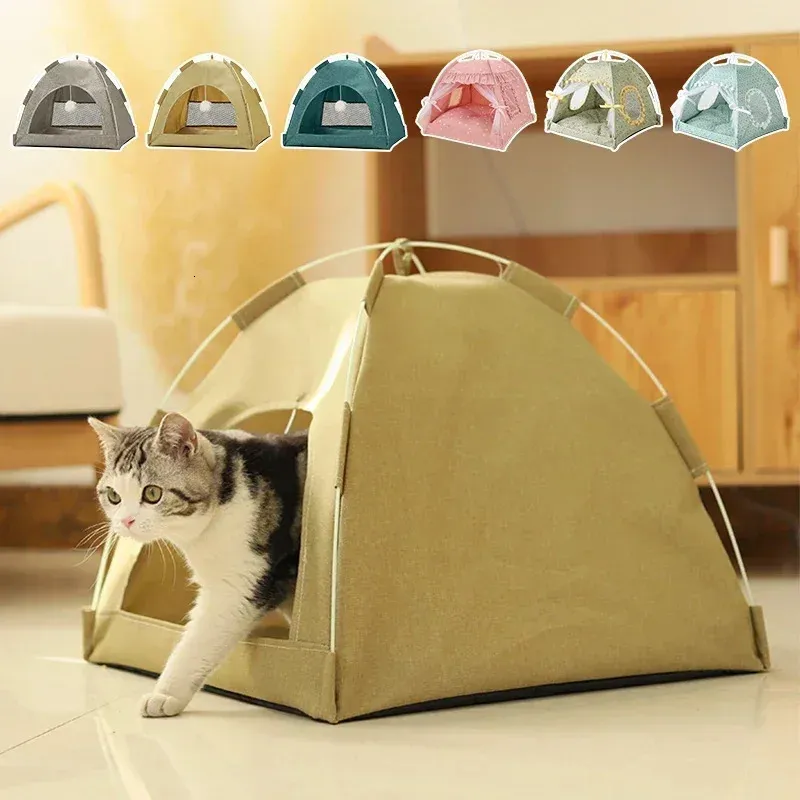 canili penne Set tenda per animali domestici per cani e gatti di piccola taglia casa in tela morbida imbottita portatile staccabile lettino per gatti mobili divano accessori per animali domestici 231120