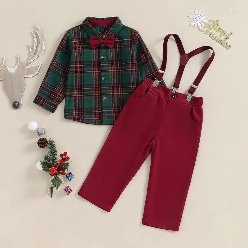 Overalls Boys Christmas Romper Baby Boy Christmas Outfit, Bowtie