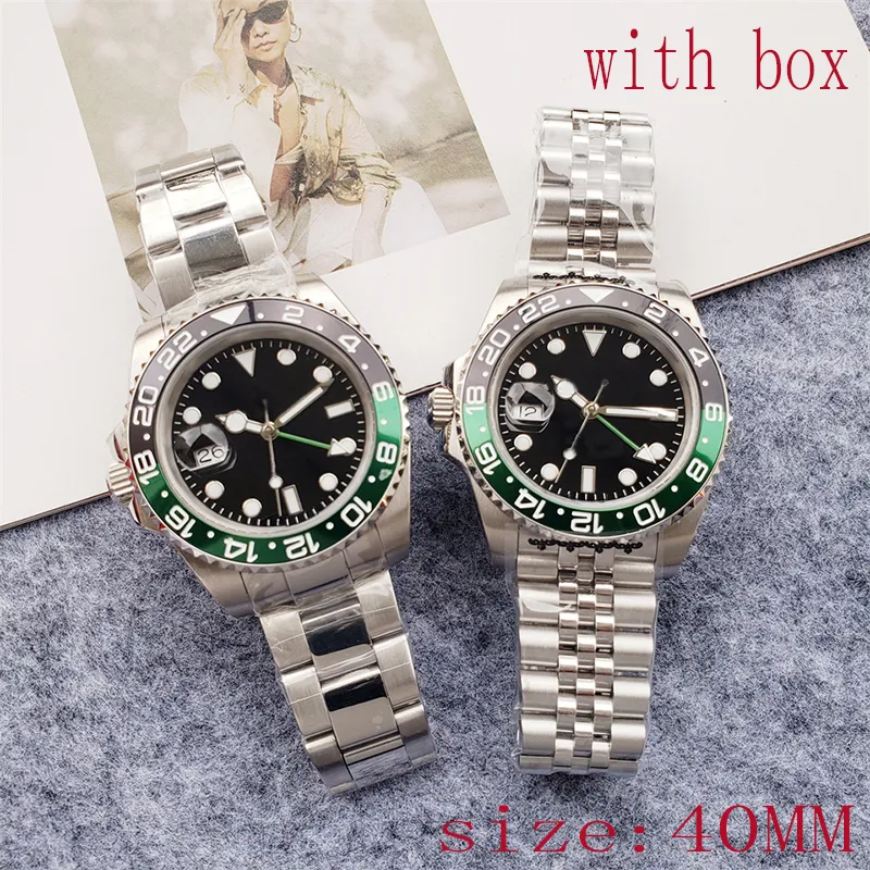 Zegarek zegarek męski Watch Watch Watch Watch Fashion Watch Rozmiar 40 mm stal ze stali nierdzewnej Automatyczne zegarek Waterproof Watch Mark