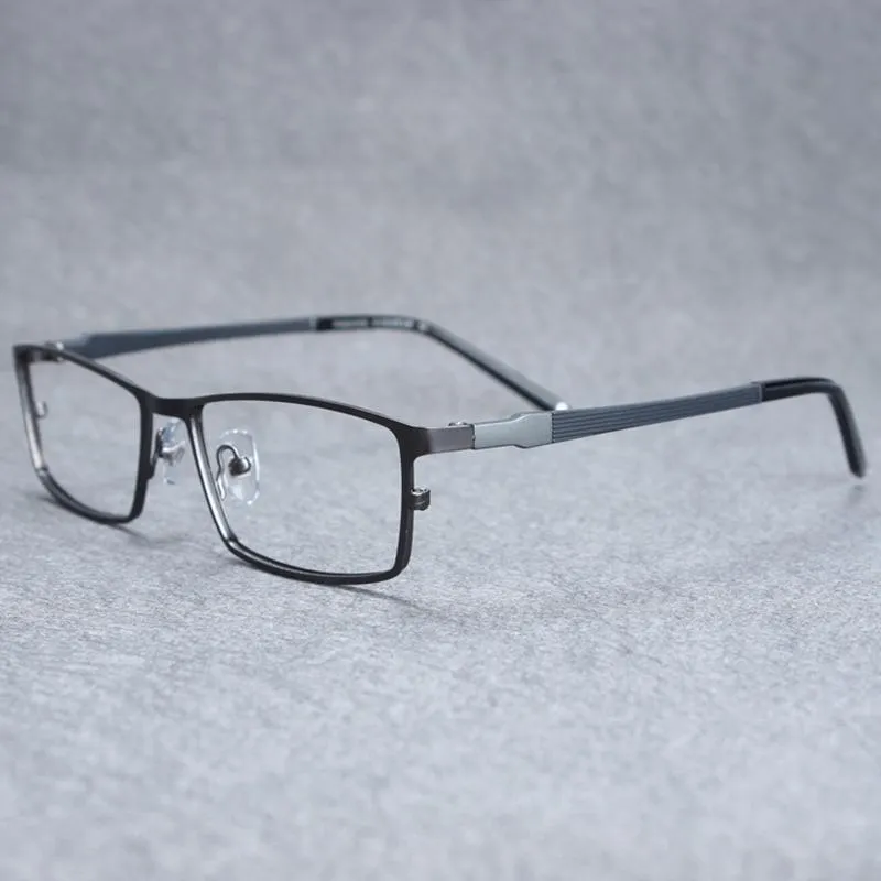 Sonnenbrillenrahmen Mode Titanlegierung Brillengestell Männer Vollrand Klare Linse Brillen Optische Myopie Rezept Mann Quadratische Brille