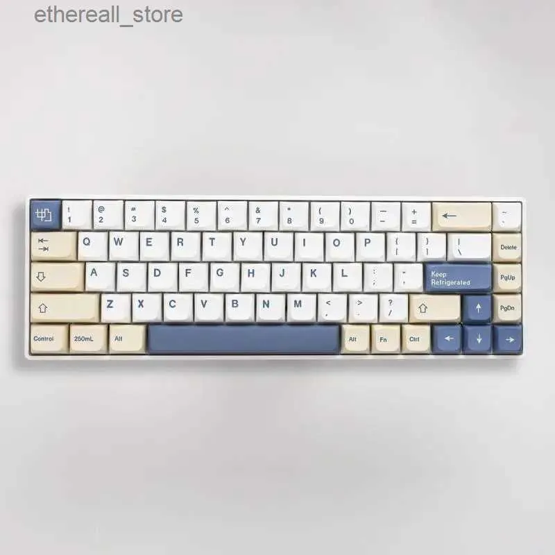 Keyboards Simple Color Matching Key Cap Xda Height Key Cap Pbt Material Thermal Sublimation Key Cap Bag Q231121