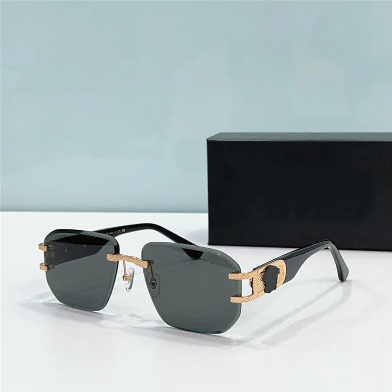 Nuevo diseño de moda gafas de sol piloto 5720 marco de metal lente de corte sin montura estilo simple y popular gafas de protección UV400 para exteriores