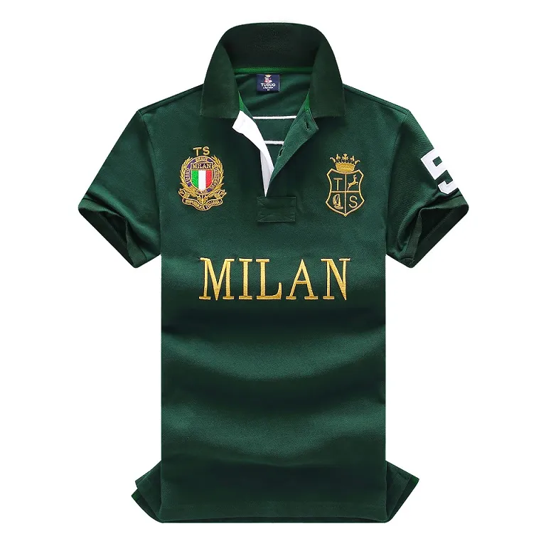 Футболка-поло City Edition MILAN Дизайнерская новая рубашка-поло с коротким рукавом Высококачественная повседневная модная мужская вставка из 100% хлопка s-6XL