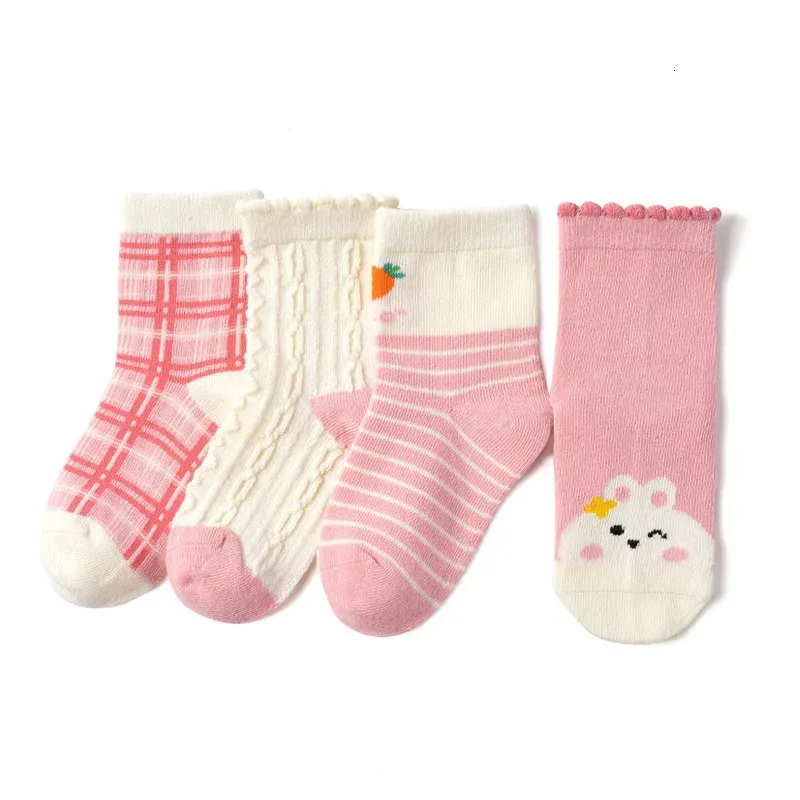 Calcetines para niños Calcetines para niñas Primavera Invierno Calcetines de algodón Patrón de conejo de dibujos animados lindo para niños Niños Bebé 231121