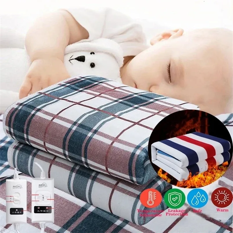 Electric Blanket 150cm Electric Blanket 220v Home Bed Sheet Thermal Heater Mat Heating Mattress Winter Thermostat Body Warmer Ddouble Cushion Pad 231120