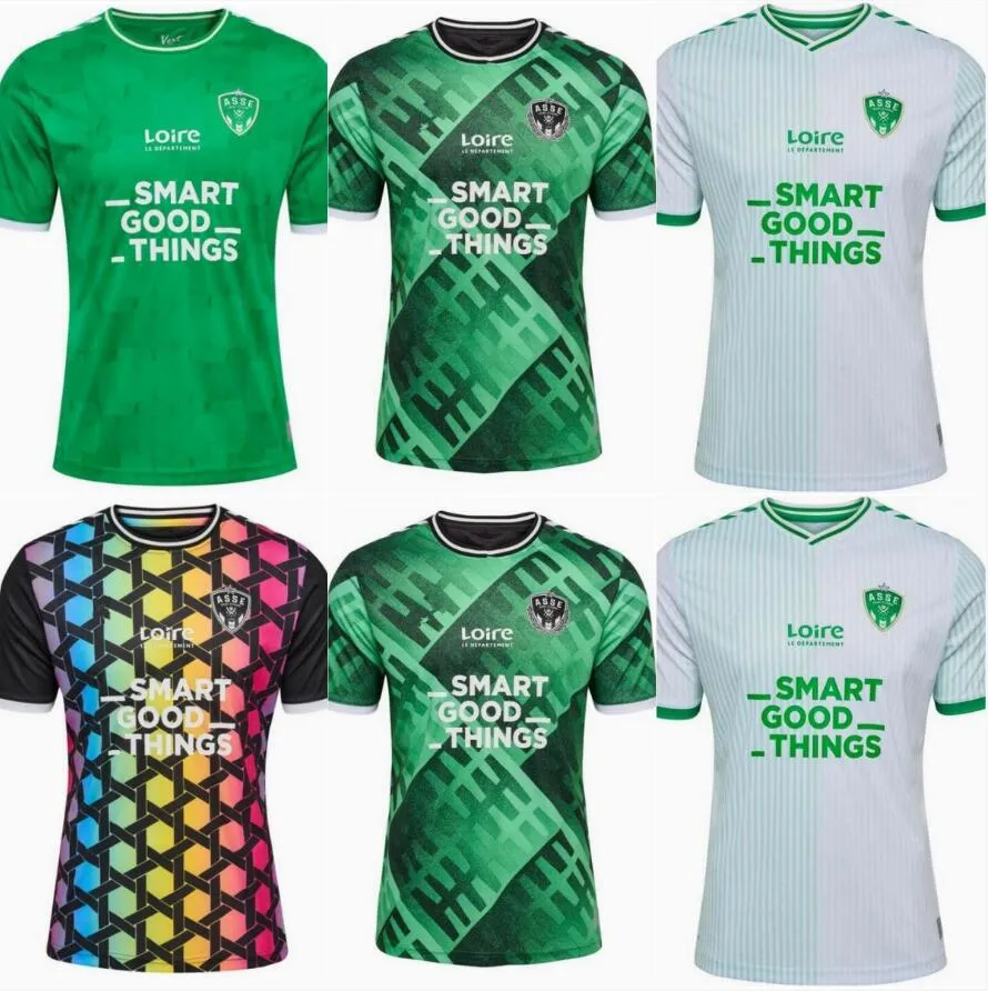 2023 2024 كـ Saint Etienne Third Soccer Jerseys Home Away Asse Youssouf Maillots de Foot Shirt Khazri Boudebouz Awholou Soft Football Shirt Usiforms